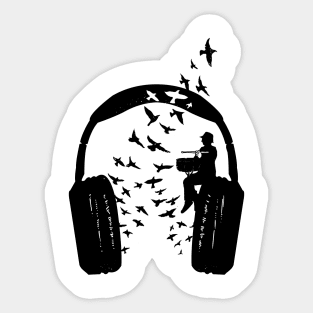 Headphone Snare drum Sticker